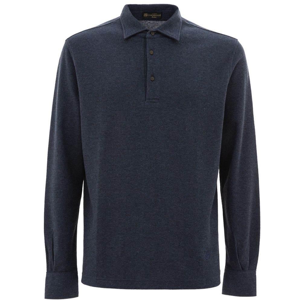 Corneliani Blue Cotton Polo Shirt - Hilstor