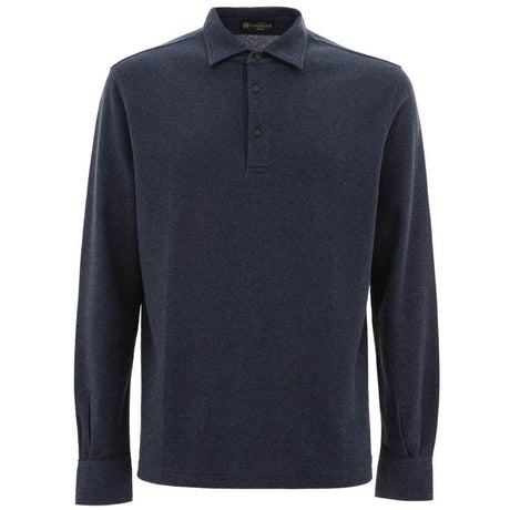 Corneliani Blue Cotton Polo Shirt - Hilstor