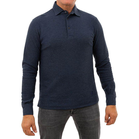 Corneliani Blue Cotton Polo Shirt - Hilstor