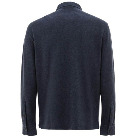 Corneliani Blue Cotton Polo Shirt - Hilstor