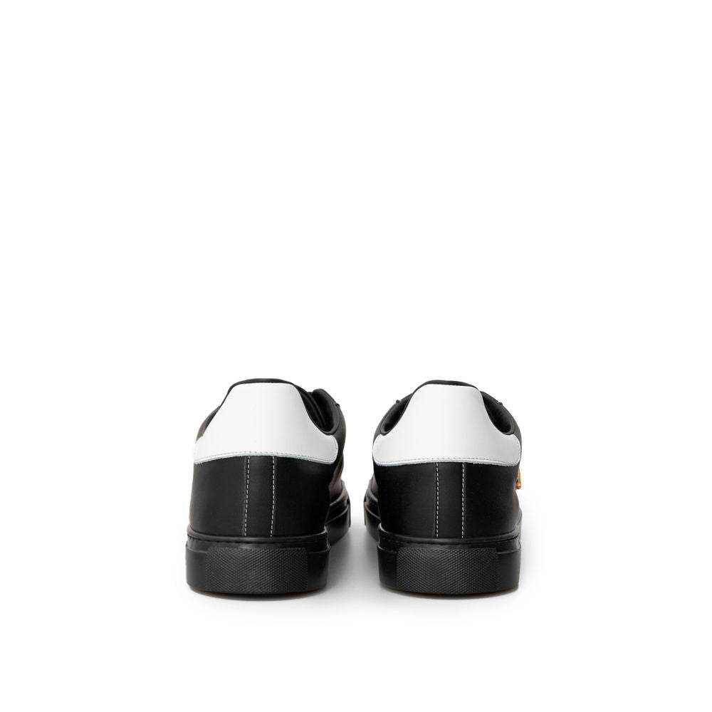 Roberto Cavalli Black Leather Sneaker - Hilstor