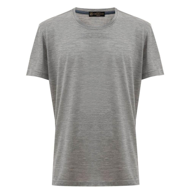 Corneliani Gray Silk T-Shirt - Hilstor