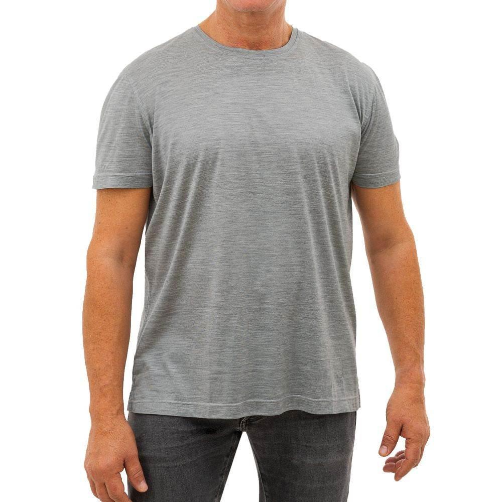 Corneliani Gray Silk T-Shirt - Hilstor