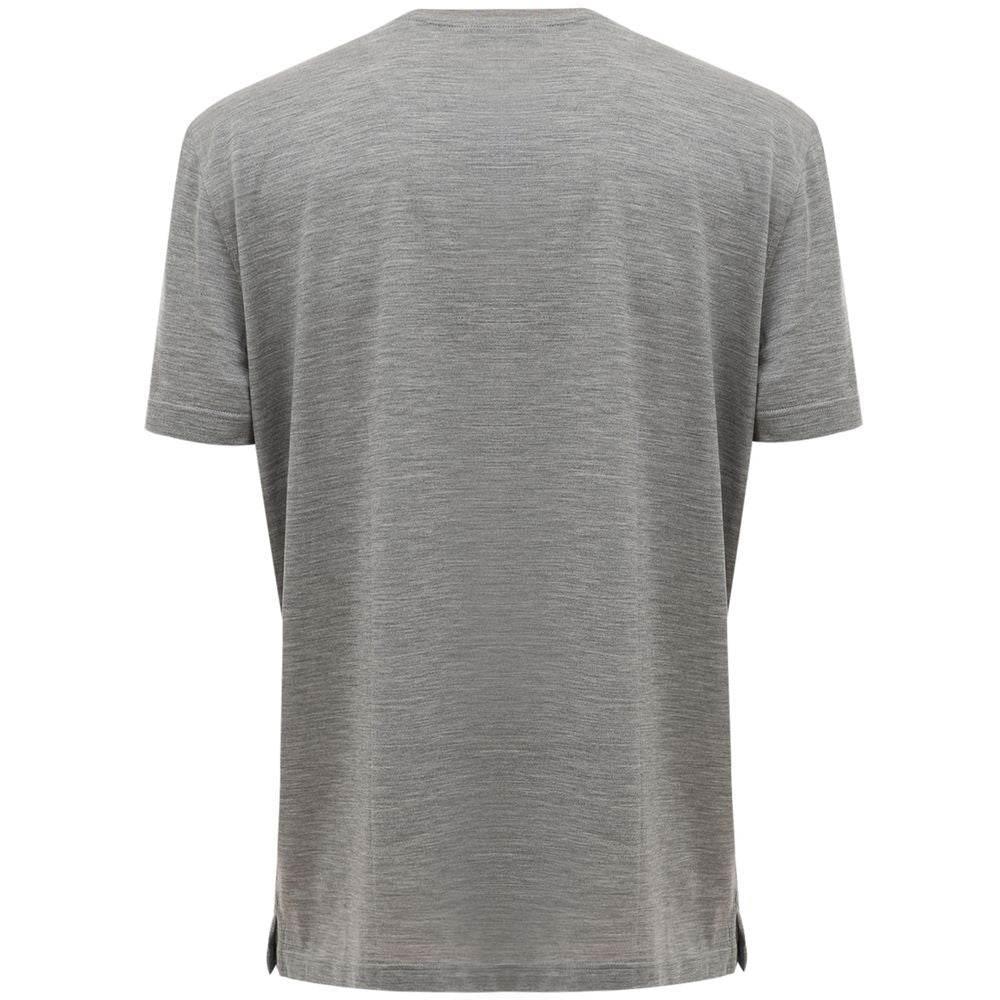 Corneliani Gray Silk T-Shirt - Hilstor