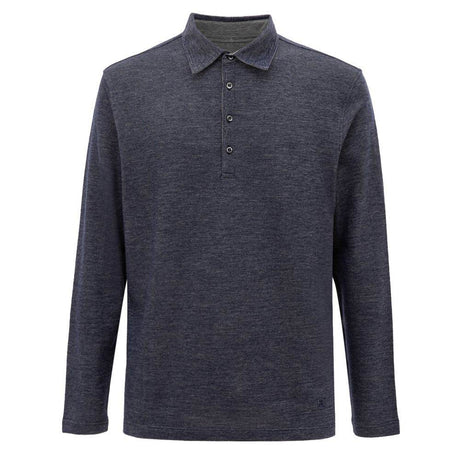 Corneliani Blue Wool Polo Shirt - Hilstor