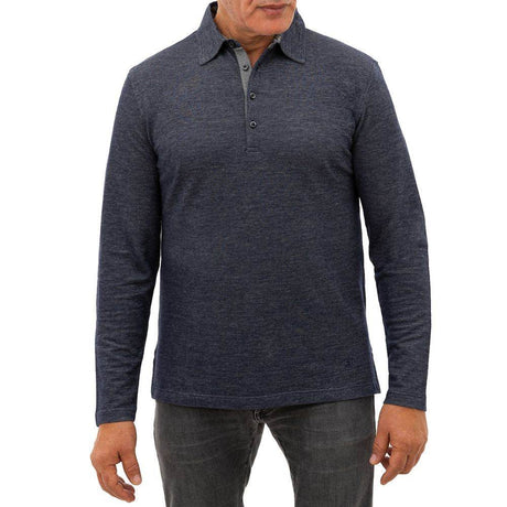 Corneliani Blue Wool Polo Shirt - Hilstor