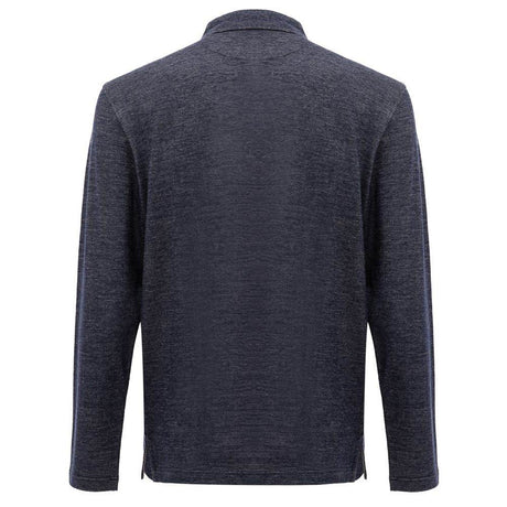 Corneliani Blue Wool Polo Shirt - Hilstor