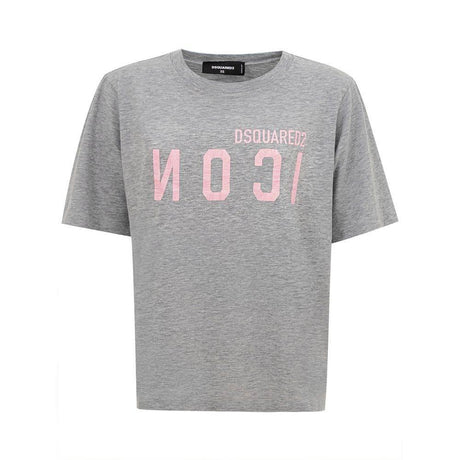 Dsquared² Elegant Gray Cotton Top for Women - Hilstor