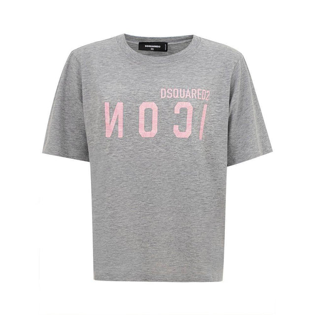 Dsquared² Elegant Gray Cotton Top for Women - Hilstor