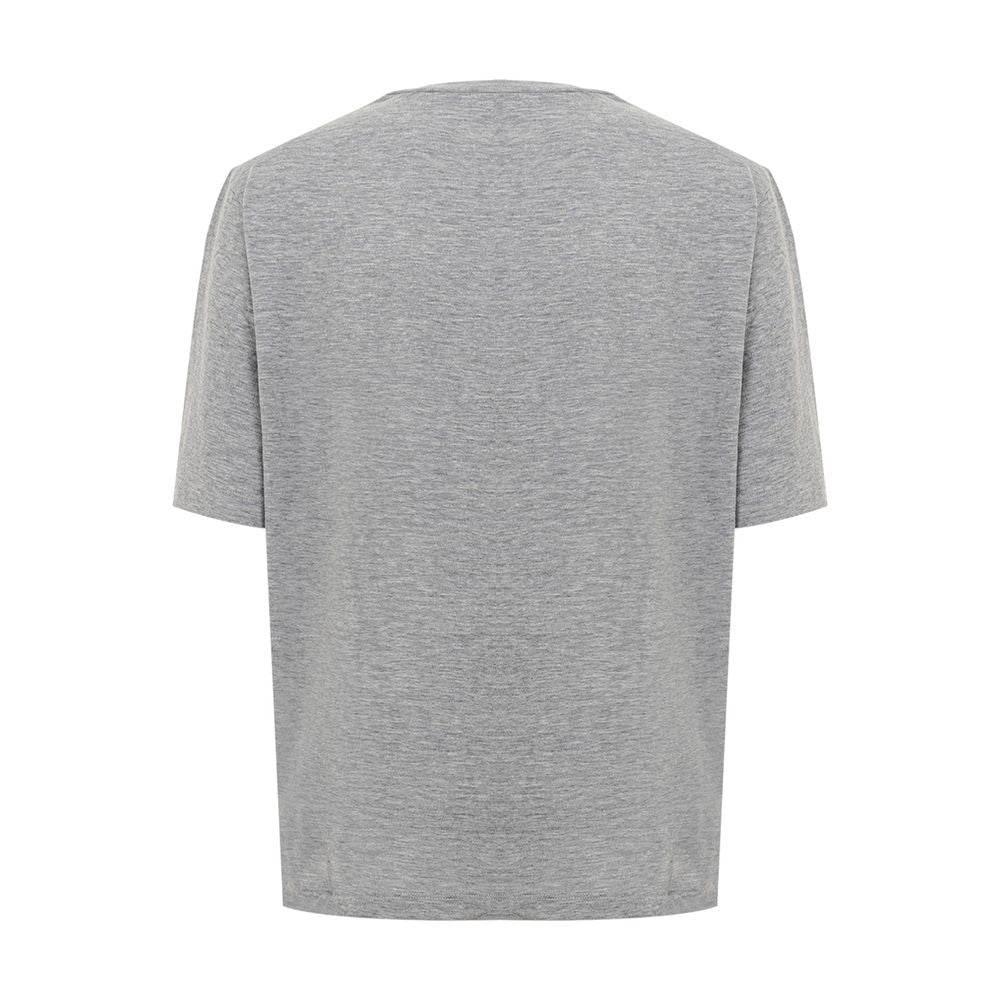 Dsquared² Elegant Gray Cotton Top for Women - Hilstor