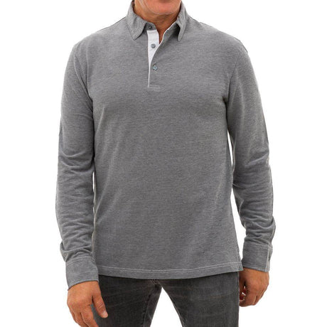 Corneliani Gray Cotton Polo Shirt - Hilstor