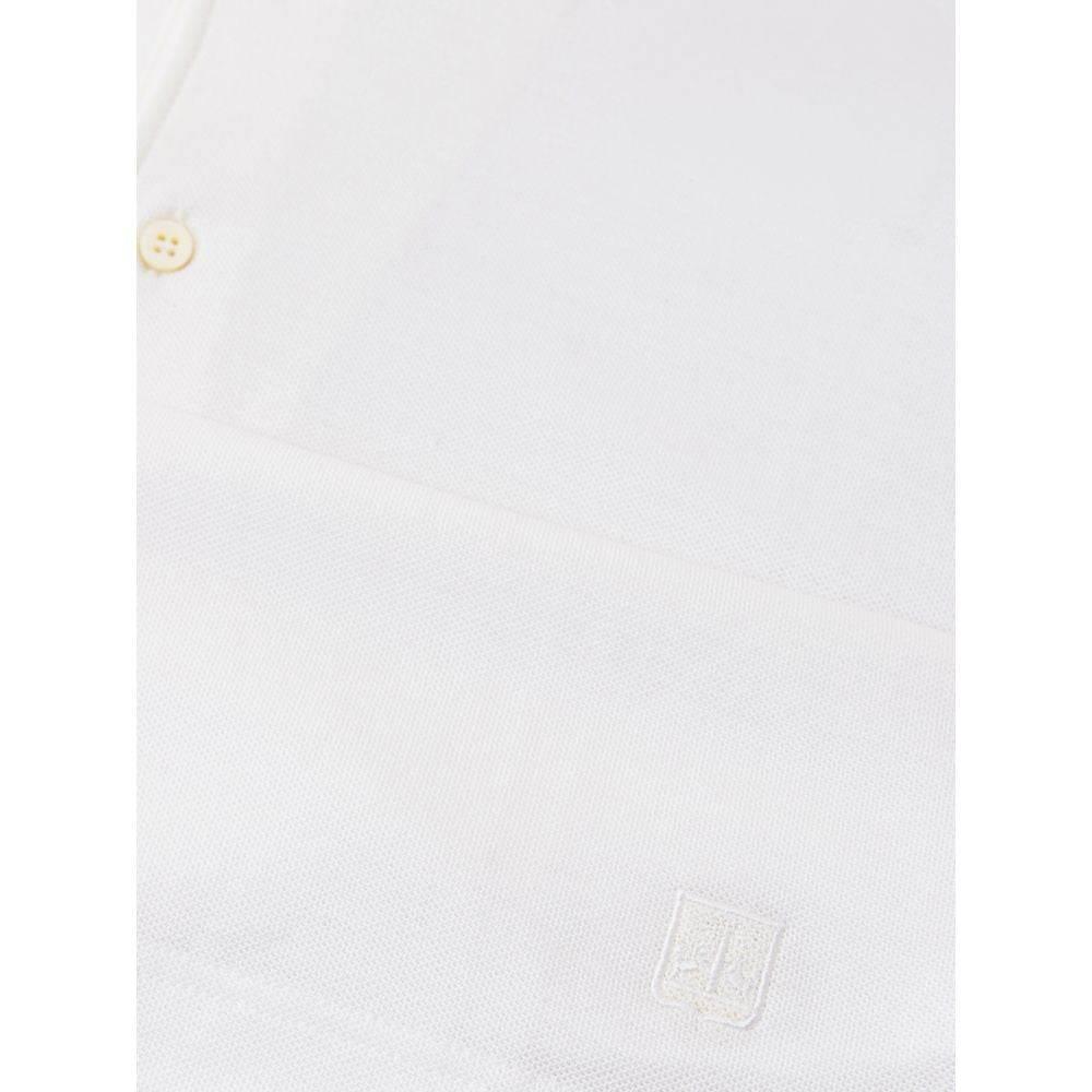 Corneliani White Cotton Polo Shirt - Hilstor