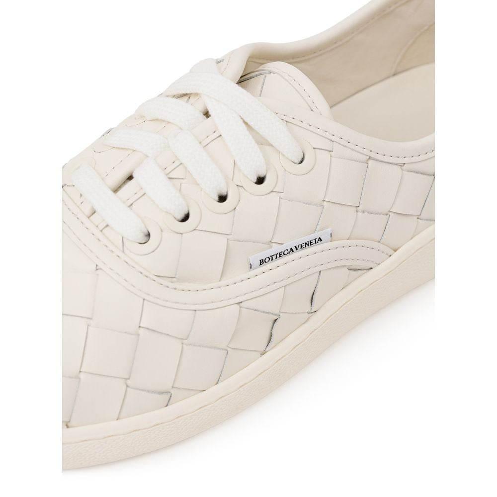 Bottega Veneta White Leather Sneaker - Hilstor