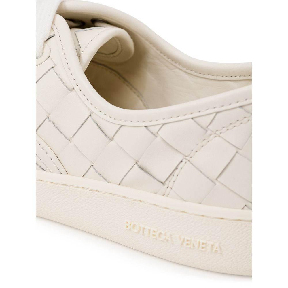 Bottega Veneta White Leather Sneaker - Hilstor