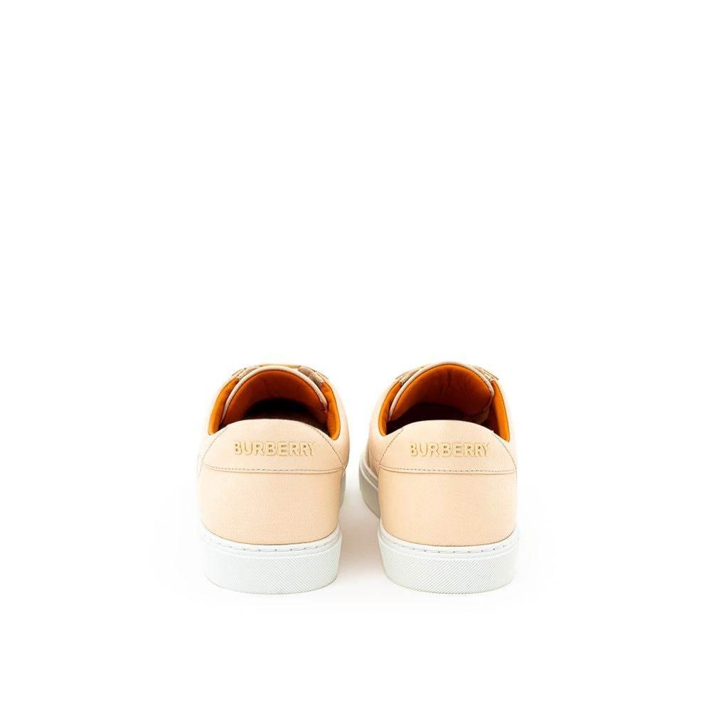 Burberry Pink Leather Sneaker - Hilstor