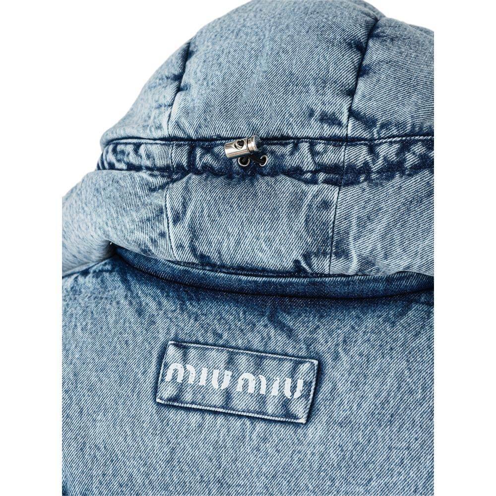Miu Miu Blue Polyester Jackets & Coat - Hilstor