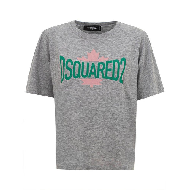Dsquared² Chic Gray Cotton Tee for the Modern Woman - Hilstor