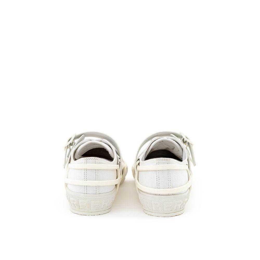 Burberry White Cotton Sneaker - Hilstor