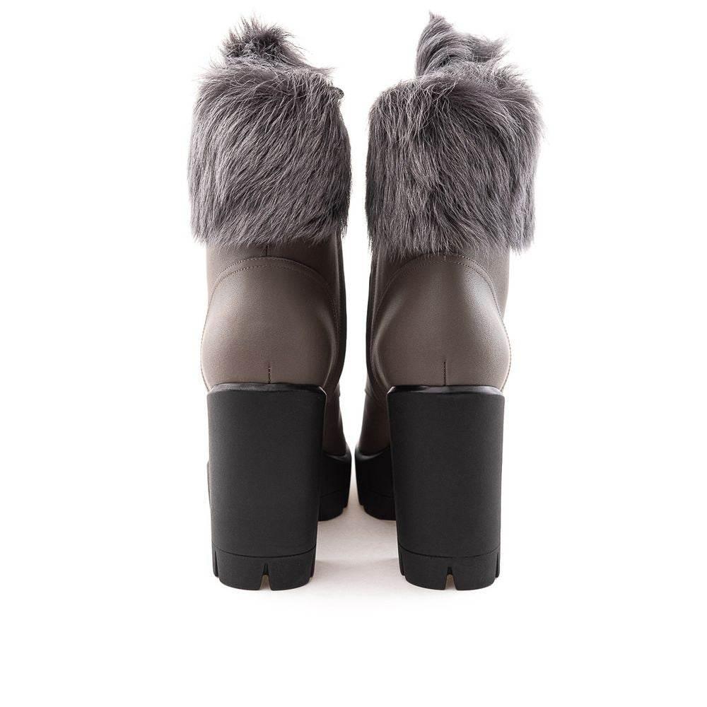 Giuseppe Zanotti Gray Eco Leather Boot - Hilstor