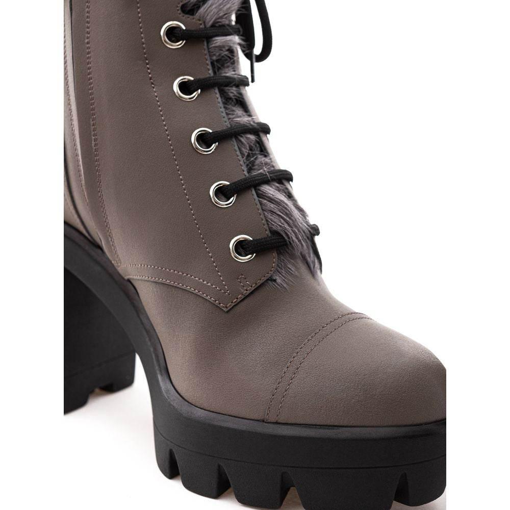 Giuseppe Zanotti Gray Eco Leather Boot - Hilstor