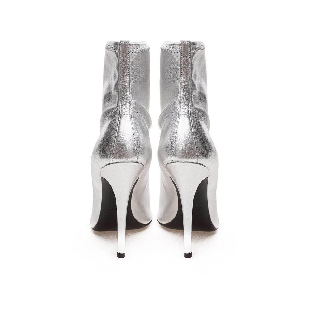 Giuseppe Zanotti Silver Leather Boot - Hilstor