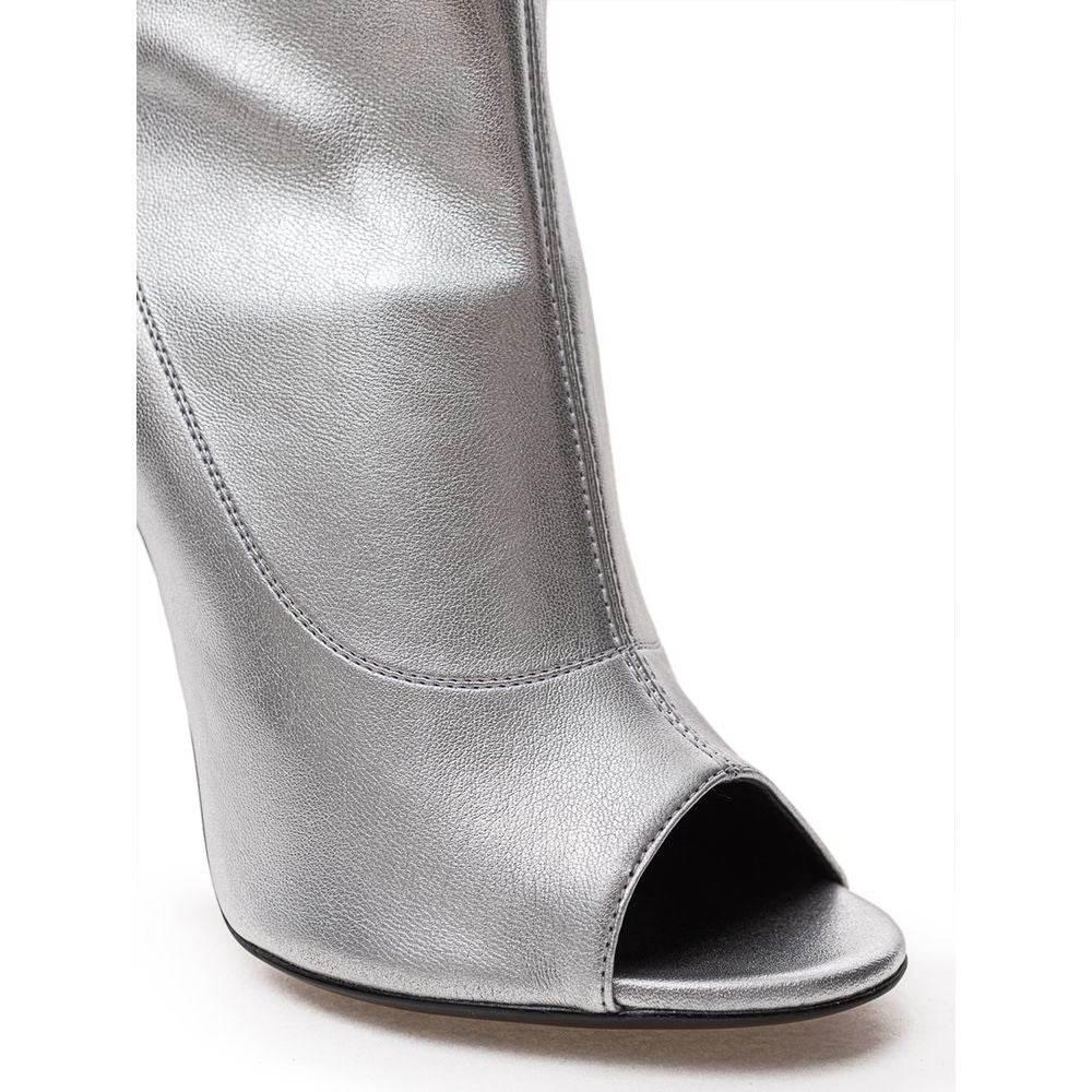 Giuseppe Zanotti Silver Leather Boot - Hilstor