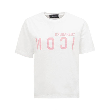 Dsquared² Elegant Cotton White Tee for Stylish Women - Hilstor