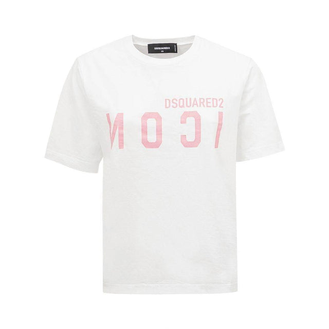 Dsquared² Elegant Cotton White Tee for Stylish Women - Hilstor