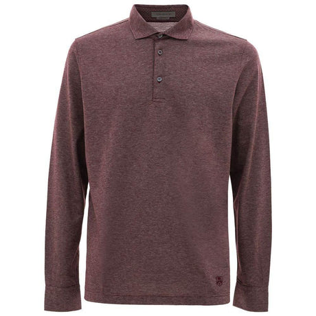 Corneliani Purple Cotton Polo Shirt - Hilstor