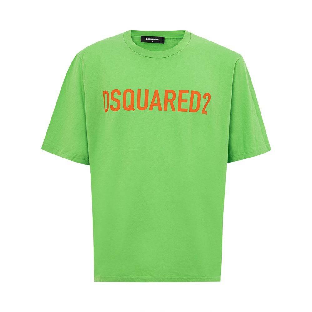 Dsquared² Electric Green Cotton Tee for Men - Hilstor