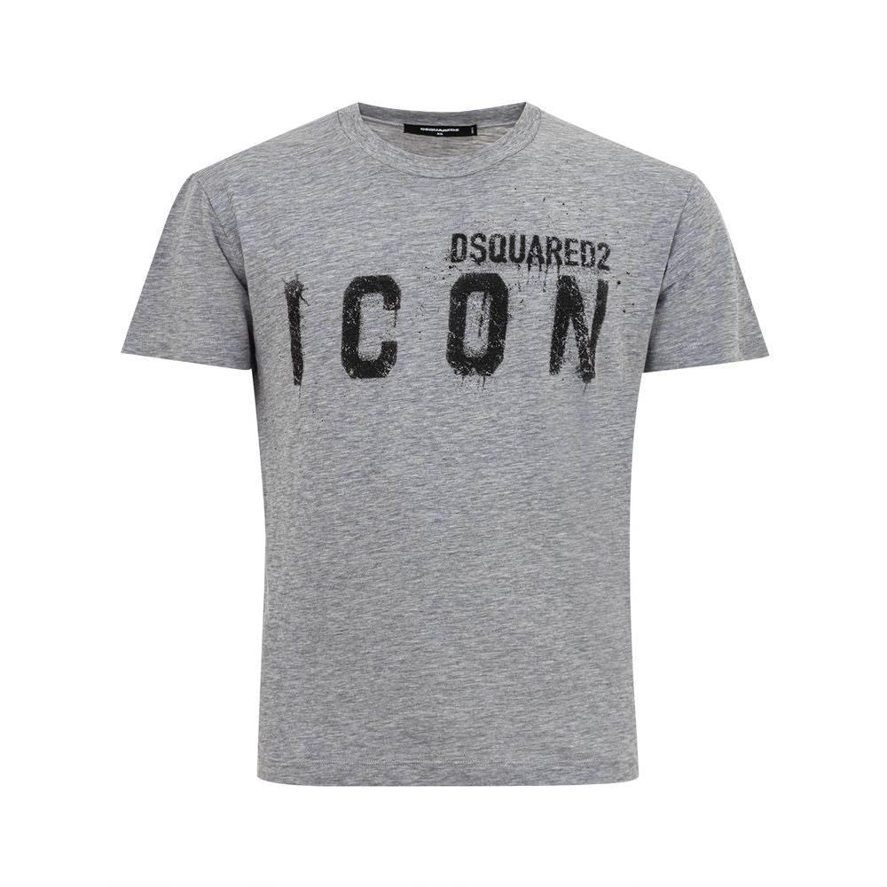 Dsquared² Sleek Gray Cotton Tee for Stylish Men - Hilstor