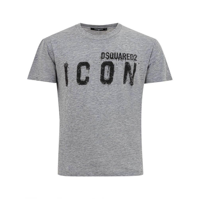 Dsquared² Sleek Gray Cotton Tee for Stylish Men - Hilstor