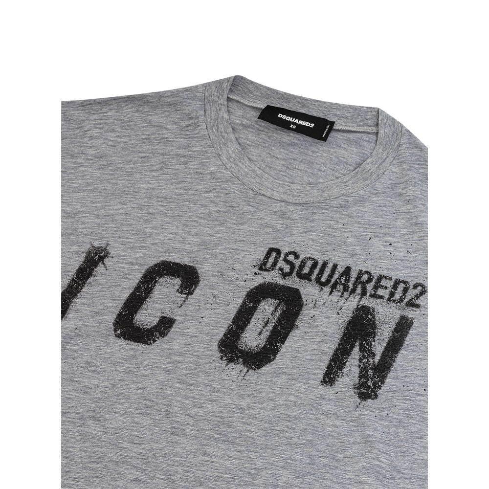 Dsquared² Sleek Gray Cotton Tee for Stylish Men - Hilstor