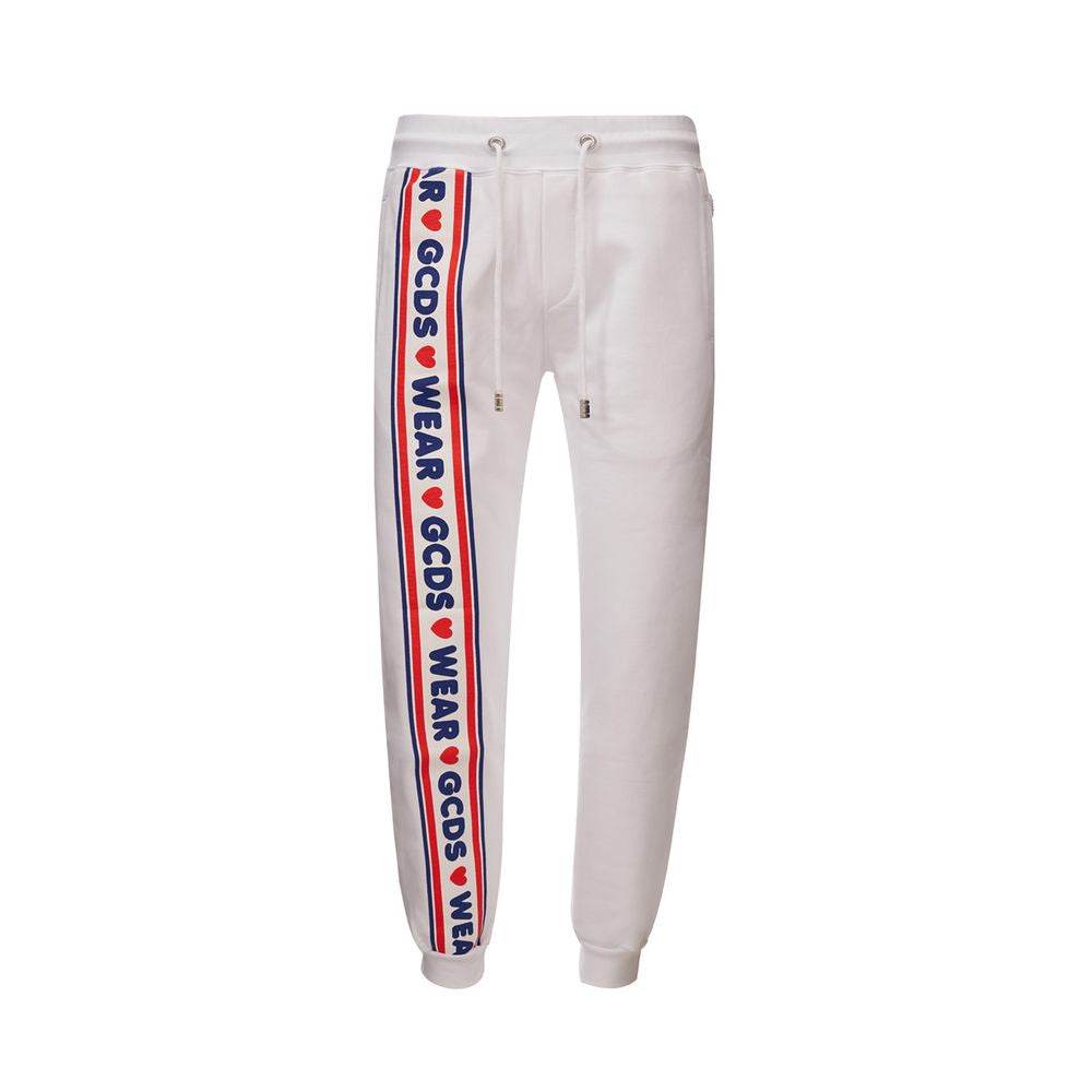 GCDS Elevate Your Wardrobe with Chic White Cotton Pants - Hilstor