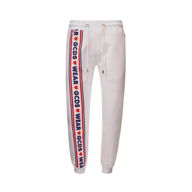GCDS Elevate Your Wardrobe with Chic White Cotton Pants - Hilstor