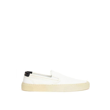 Saint Laurent White Cotton Sneaker - Hilstor