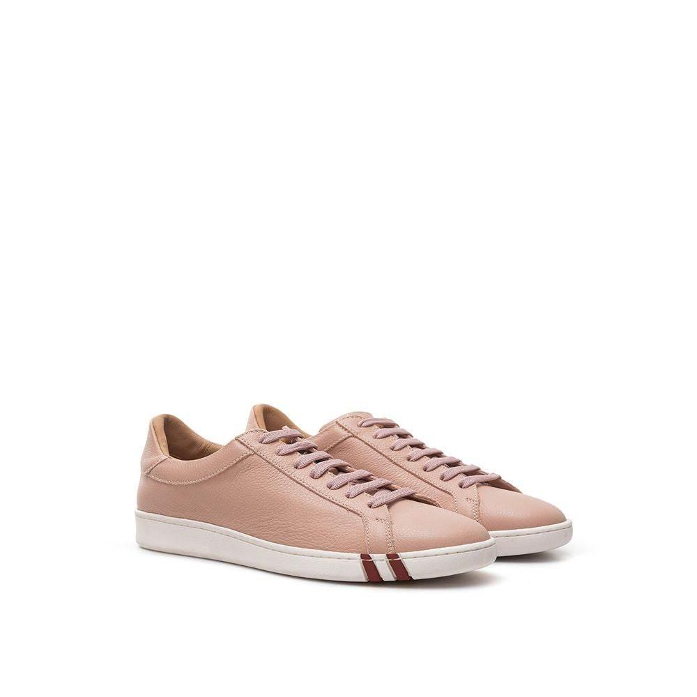 Bally Pink Leather Sneaker - Hilstor