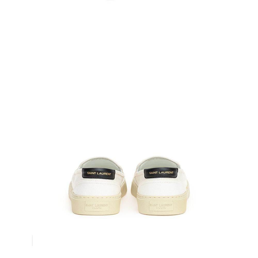 Saint Laurent White Cotton Sneaker - Hilstor