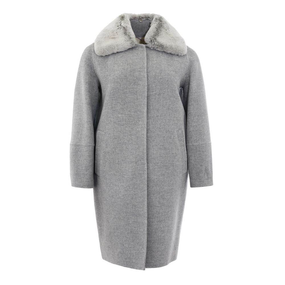 Herno Elegant Gray Wool Jacket for Timeless Style - Hilstor