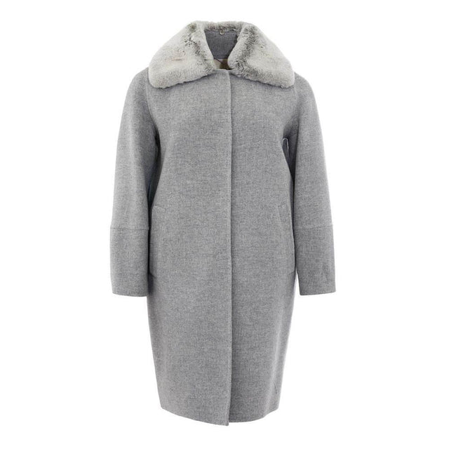 Herno Elegant Gray Wool Jacket for Timeless Style - Hilstor