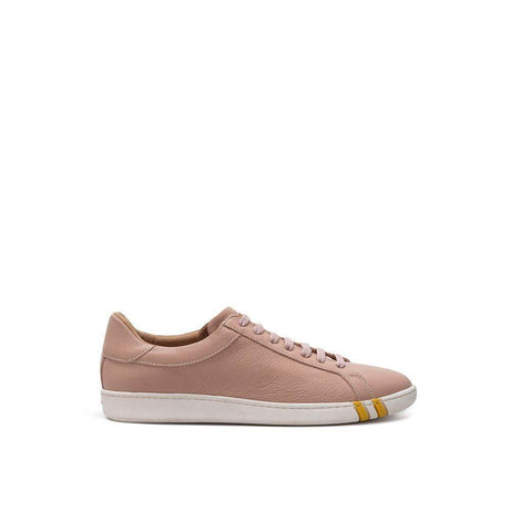 Bally Elegant Pink Cotton Leather Sneakers - Hilstor