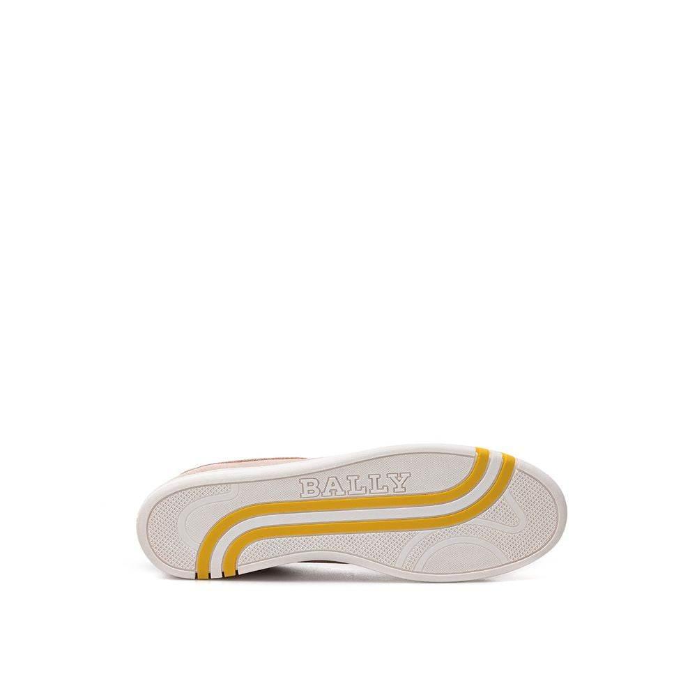 Bally Elegant Pink Cotton Leather Sneakers - Hilstor
