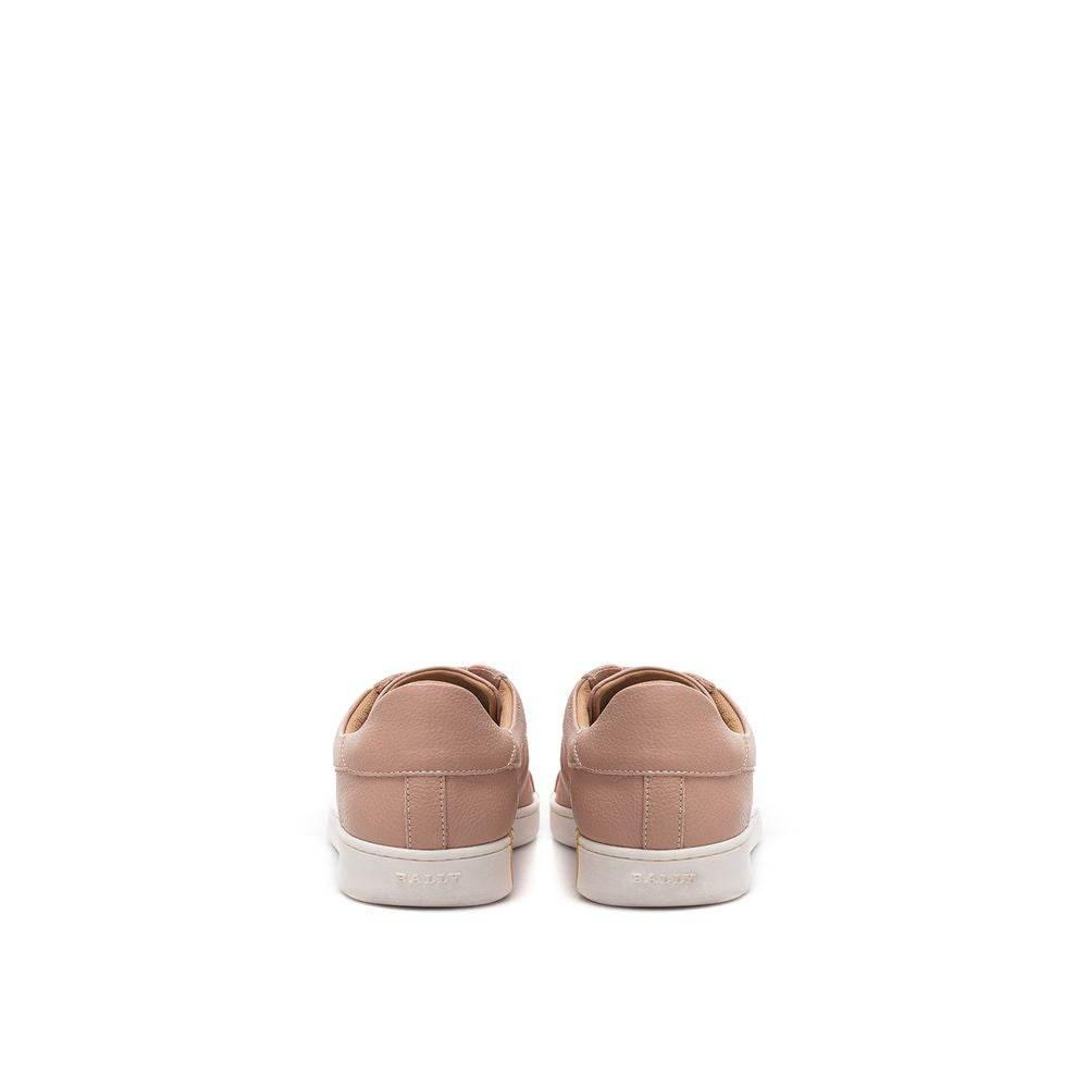 Bally Elegant Pink Cotton Leather Sneakers - Hilstor