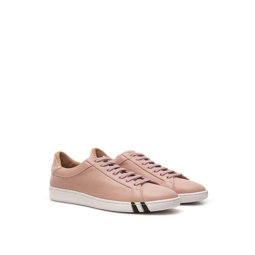 Bally Elegant Pink Leather Sneakers for Women - Hilstor