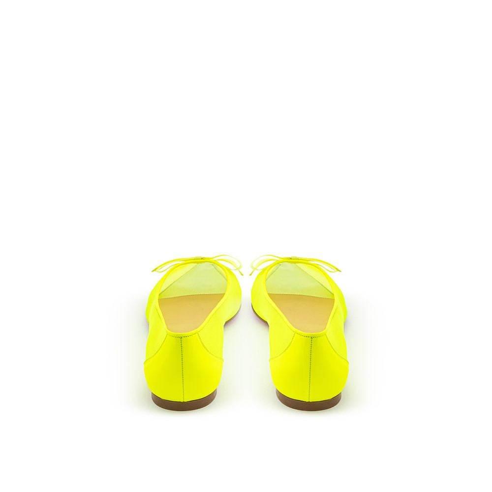 Christian Louboutin Sunshine Yellow Mesh Flat Elegance - Hilstor