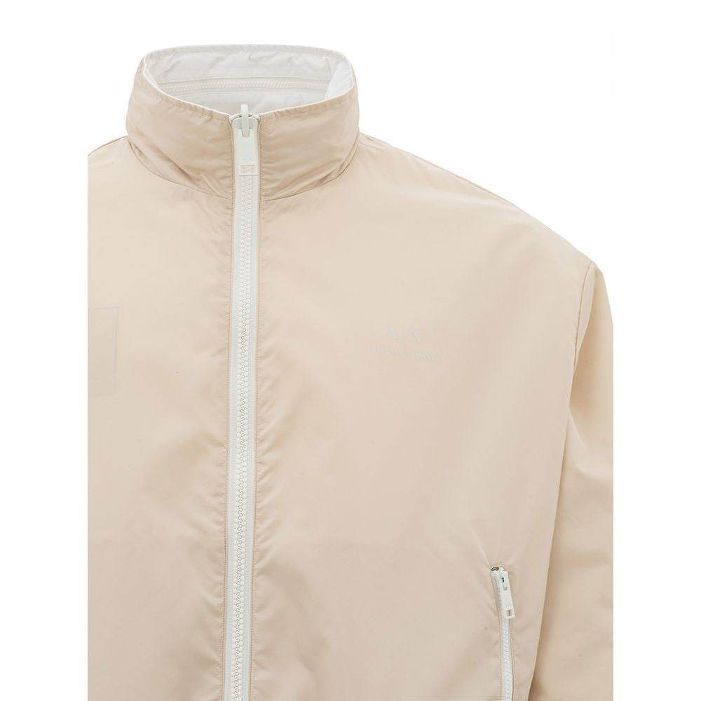 Armani Exchange Beige Polyamide Jacket for the Modern Man - Hilstor
