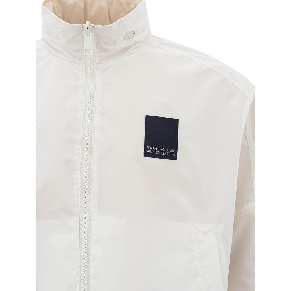 Armani Exchange Beige Polyamide Jacket for the Modern Man - Hilstor
