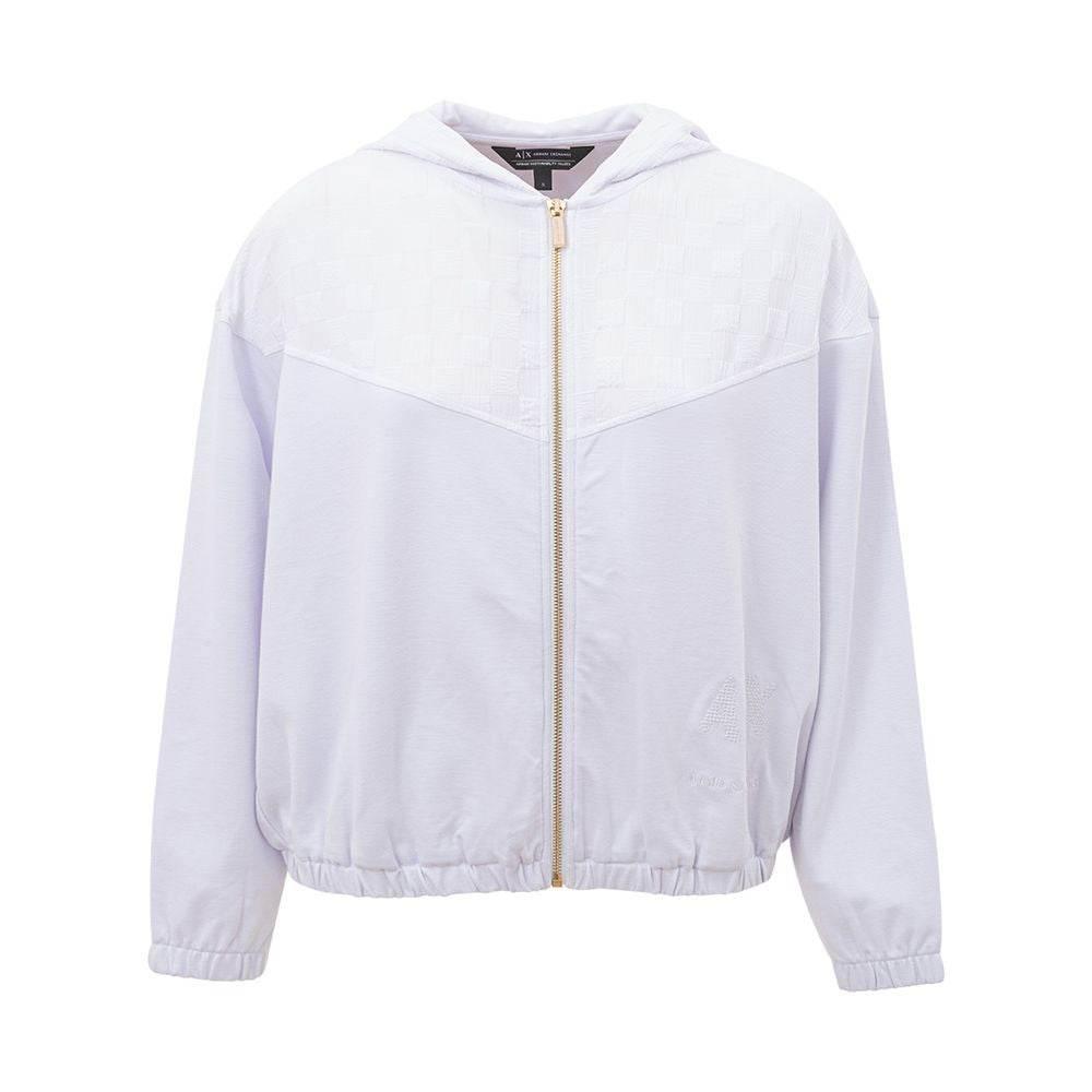 Armani Exchange Chic White Viscose Sweater for Women - Hilstor