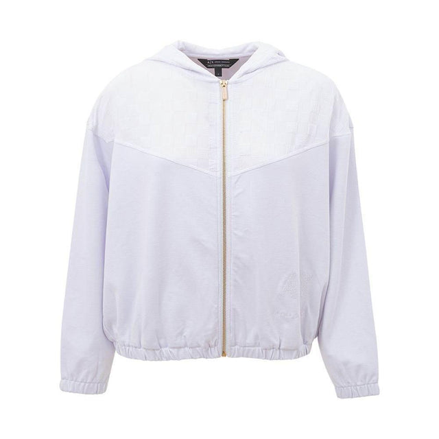 Armani Exchange Chic White Viscose Sweater for Women - Hilstor