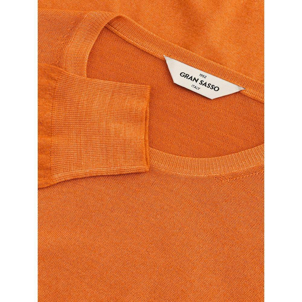 Gran Sasso Orange Wool Sweater - Hilstor